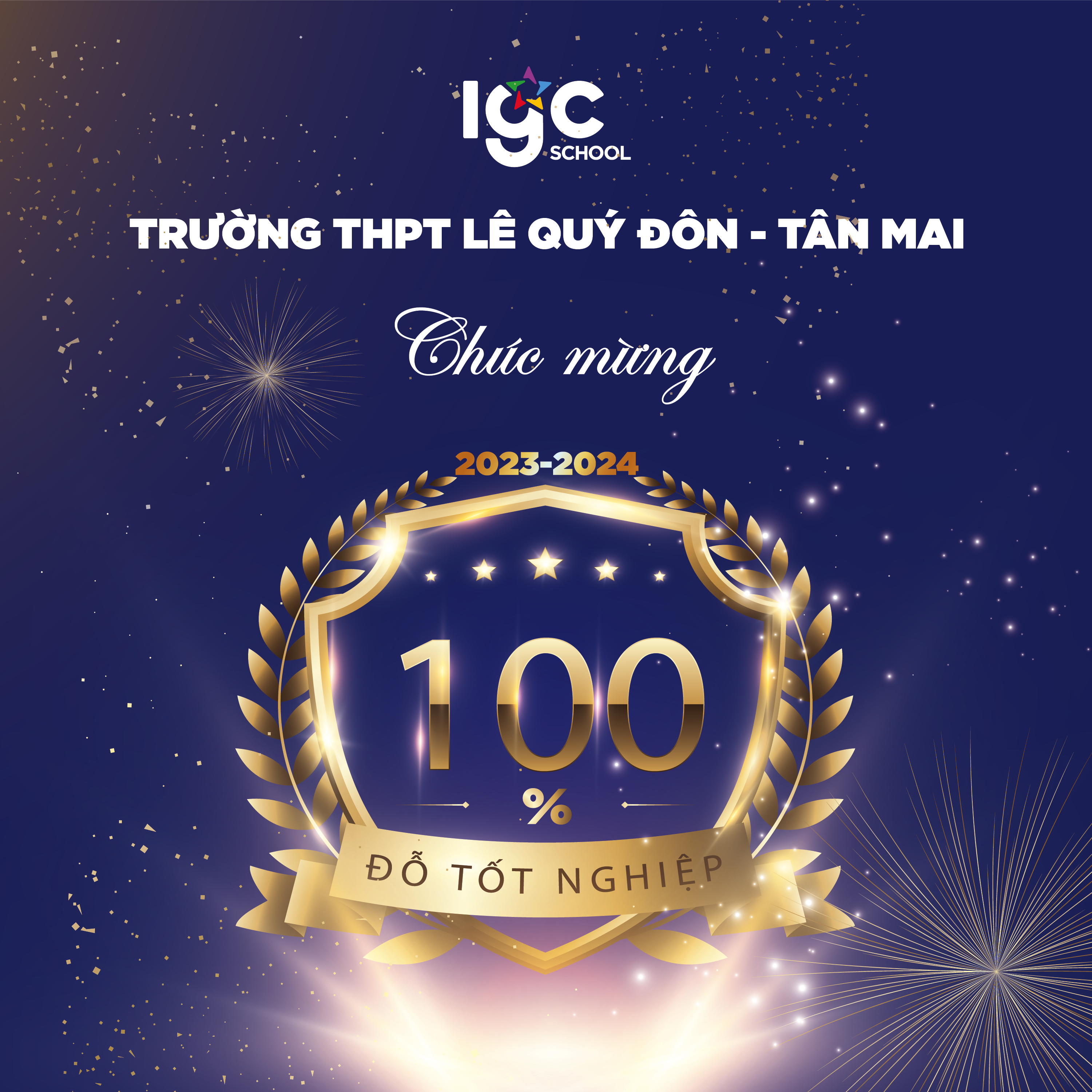 100% TỐT NGHIỆP - THÀNH QUẢ CỦA SỰ CỐ GẮNG, NỖ LỰC VÀ Ý CHÍ