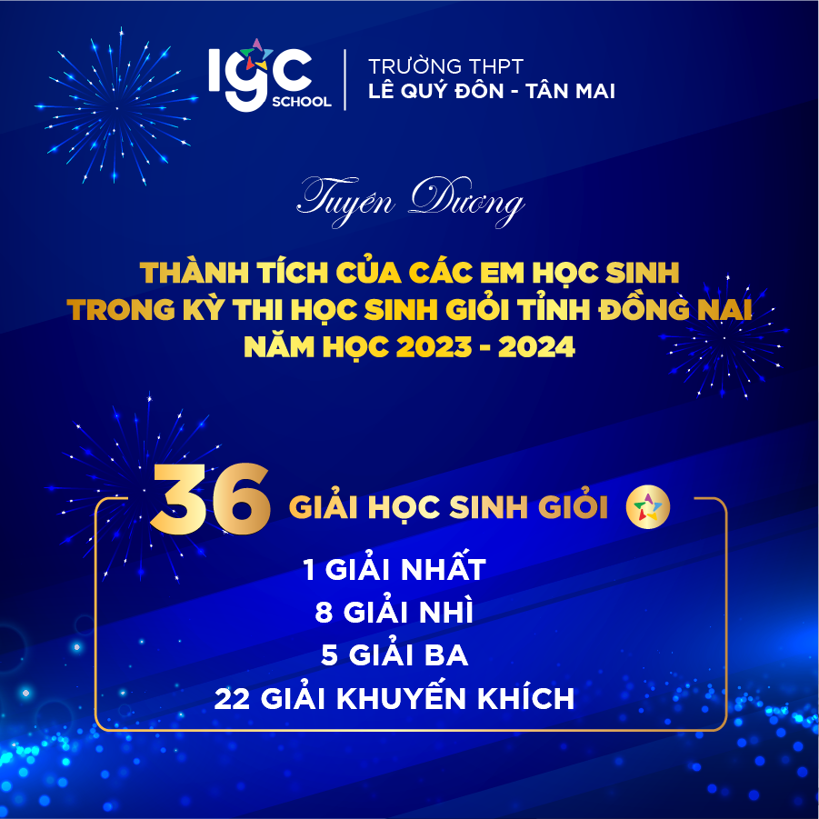 Những gương mặt ưu tú của Trường THPT Lê Quý Đôn trong Kỳ thi Học sinh Giỏi cấp Tỉnh, năm học 2023-2024