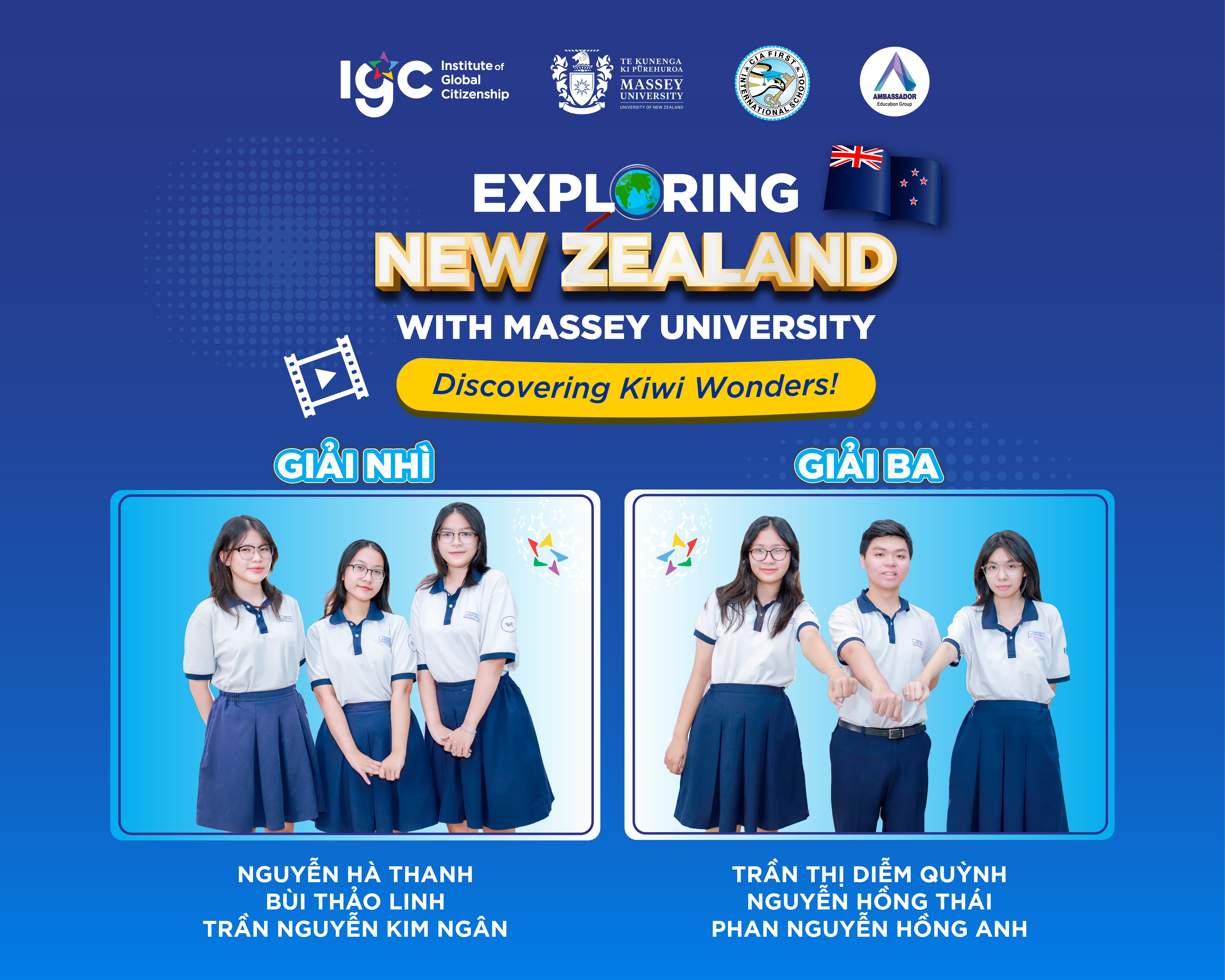 LỘ DIỆN GƯƠNG MẶT CÁC HỌC SINH LÊ QUÝ ĐÔN - TÂN MAI ĐÃ XUẤT SẮC ĐẠT GIẢI TRONG CUỘC THI “EXPLORING NEW ZEALAND WITH MASSEY UNIVERSITY” 🥰