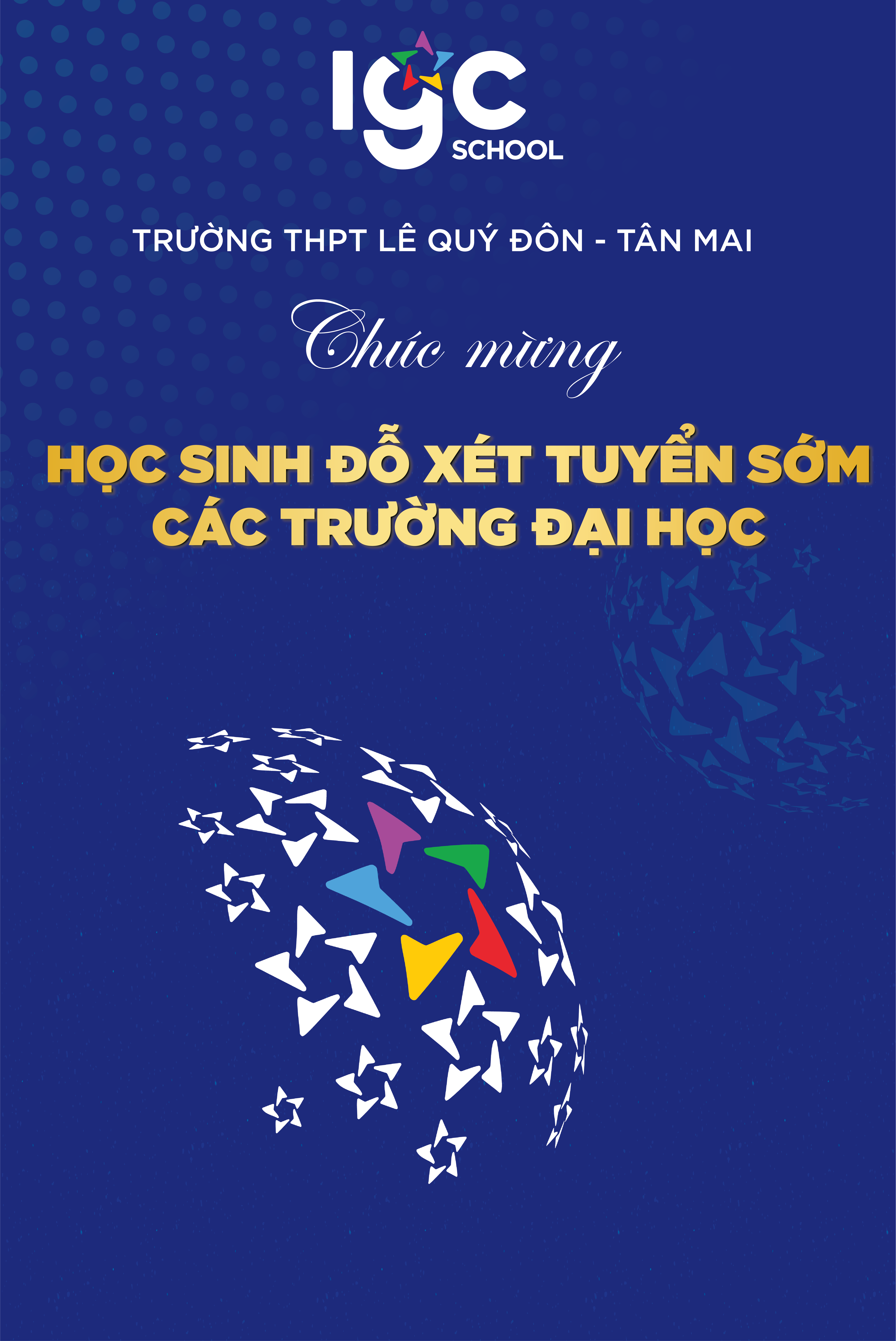 Vinh danh các em học sinh 2K5 đã đỗ xét tuyển sớm vào các trường Đại học top đầu