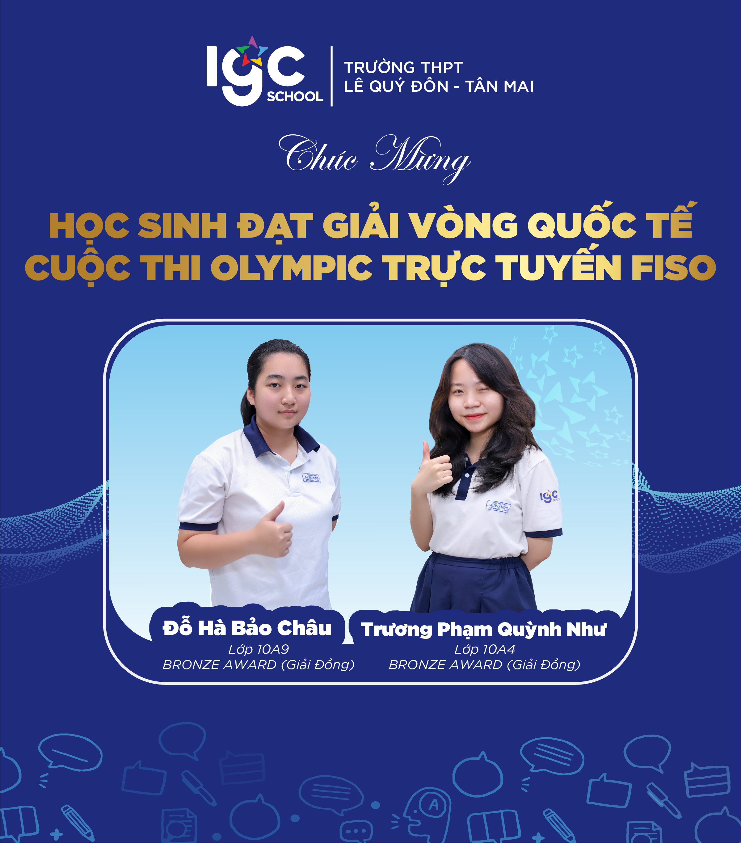 HỌC SINH LÊ QUÝ ĐÔN - TÂN MAI VƯƠN TẦM QUỐC TẾ
